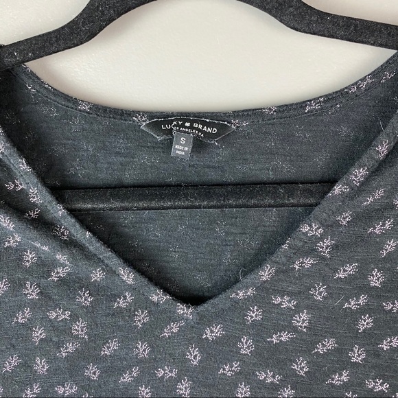 Lucky Brand black boho chic blouse size small - Picture 4 of 5